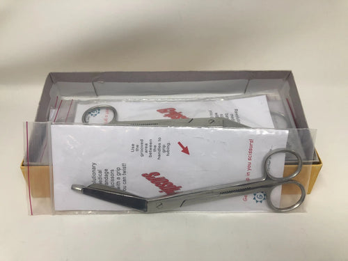 Gripsors 7.25 inch Stainless Steel Medical Bandage Gripping Scissor Box of 10