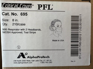 Case of 210 AlphaProTech Critical Cover PFL N-95 Mask NIOSH Approved