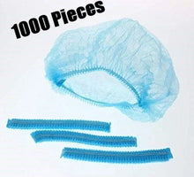 Load image into Gallery viewer, Disposable Bouffant Cap Head Cover Hair Net Case of 1,000 Free Shipping