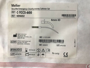 Emergency Cricothyrotomy Catheter Set 6mm Melker G04652 Lot of 2 Expired