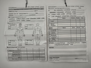 Tactical Combat Casualty Care Cards DD Form 1380 Lot of 5 with Sharpie Marker
