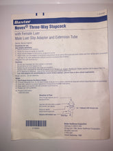 Load image into Gallery viewer, Baxter Novex Three-Way Stopcock With 20&quot; Extension Tube 2C6229 Case of 50