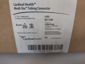 1/4" Medi-Vac Y Tubing Connector 358A By Cardinal Health Case of 500