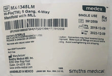 Load image into Gallery viewer, Medex Hi-Flo (TM) 5 Gang, 4-Way Manifold with MLL Smith&#39;s Medical MX4345LM Lot of 250