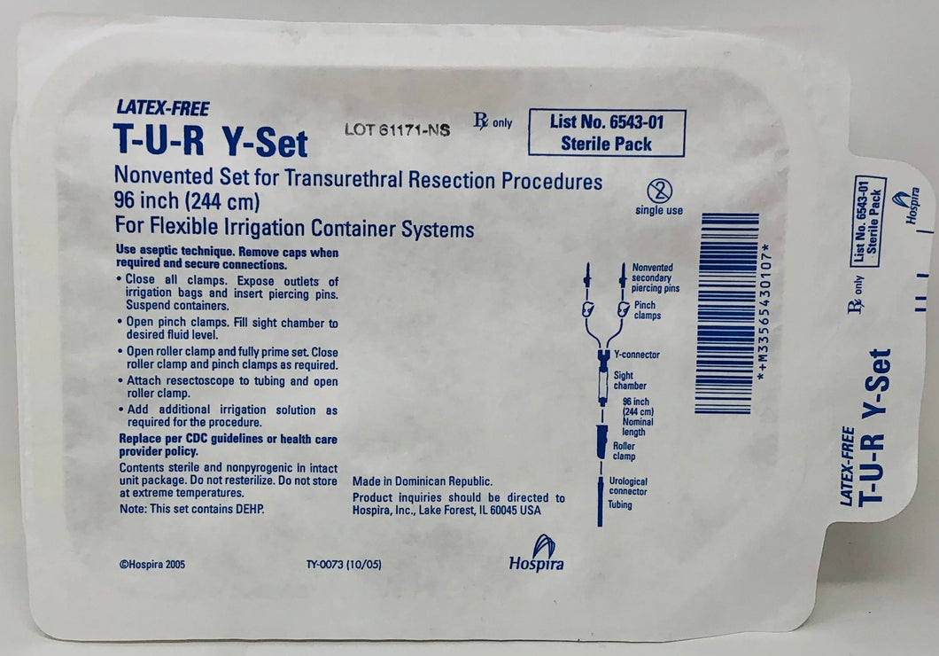 TUR Y-Set Nonvented Set for Transurethral Resection Procedures